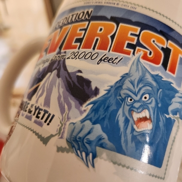 Disney Animal Kingdom Expedition‎ Everest Yeti Coffee Mug Collectible Souvenir - Picture 2 of 5